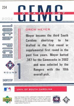 2002 Upper Deck Minor League #234 Drew Meyer Back