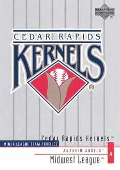 2002 Upper Deck Minor League #244 Cedar Rapids Kernels Front