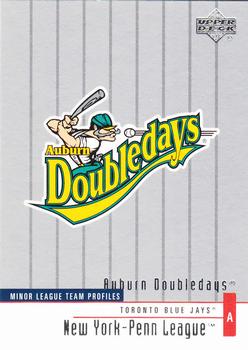 2002 Upper Deck Minor League #260 Auburn Doubledays Front