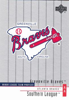 2002 Upper Deck Minor League #262 Greenville Braves Front