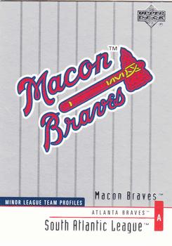 2002 Upper Deck Minor League #263 Macon Braves Front