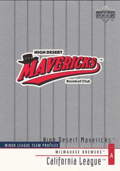 2002 Upper Deck Minor League #269 High Desert Mavericks Front