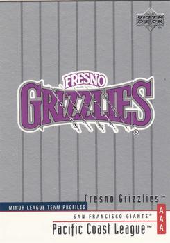 2002 Upper Deck Minor League #306 Fresno Grizzlies Front