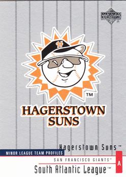 2002 Upper Deck Minor League #309 Hagerstown Suns Front