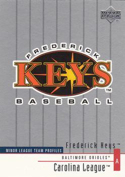 2002 Upper Deck Minor League #336 Frederick Keys Front