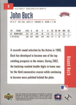 2002 Upper Deck Minor League #9 John Buck Back
