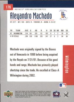 2002 Upper Deck Minor League #176 Alejandro Machado Back