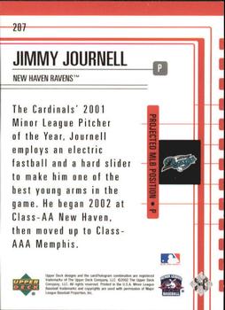 2002 Upper Deck Minor League #207 Jimmy Journell Back