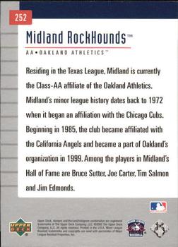 2002 Upper Deck Minor League #252 Midland RockHounds Back