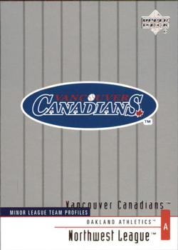 2002 Upper Deck Minor League #255 Vancouver Canadians Front