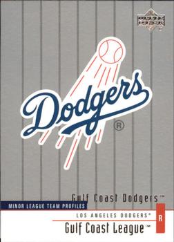 2002 Upper Deck Minor League #300 Gulf Coast Dodgers Front