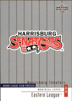 2002 Upper Deck Minor League #302 Harrisburg Senators Front