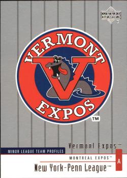 2002 Upper Deck Minor League #305 Vermont Expos Front
