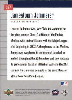 2002 Upper Deck Minor League #327 Jamestown Jammers Back