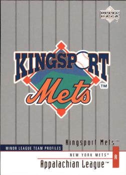 2002 Upper Deck Minor League #333 Kingsport Mets Front