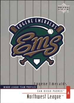 2002 Upper Deck Minor League #343 Eugene Emeralds Front