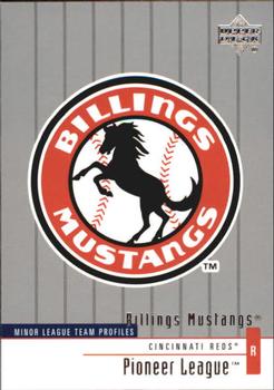 2002 Upper Deck Minor League #369 Billings Mustangs Front