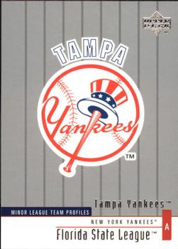 2002 Upper Deck Minor League #397 Tampa Yankees Front