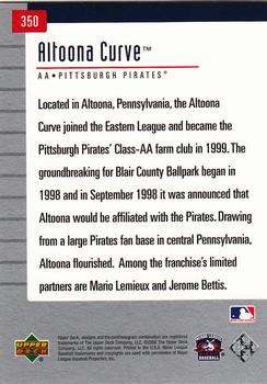 2002 Upper Deck Minor League #350 Altoona Curve Back