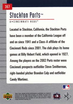 2002 Upper Deck Minor League #367 Stockton Ports Back