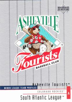 2002 Upper Deck Minor League #374 Asheville Tourists Front