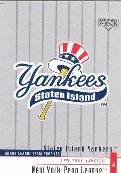 2002 Upper Deck Minor League #399 Staten Island Yankees Front