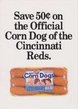 1991 Kahn's Cincinnati Reds #NNO Corn Dog Coupon Front