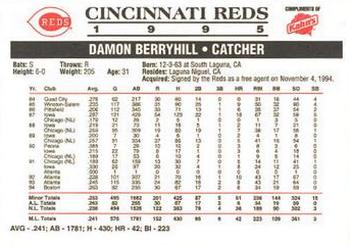 1995 Kahn's Cincinnati Reds #NNO Damon Berryhill Back