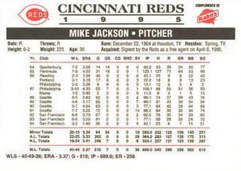 1995 Kahn's Cincinnati Reds #NNO Mike Jackson Back