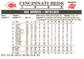 1995 Kahn's Cincinnati Reds #NNO Hal Morris Back