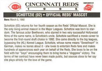 1995 Kahn's Cincinnati Reds #NNO Schottzie Back