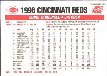 1996 Kahn's Cincinnati Reds #NNO Eddie Taubensee Back