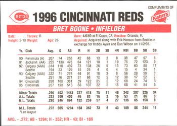 1996 Kahn's Cincinnati Reds #NNO Bret Boone Back