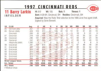 1997 Kahn's Cincinnati Reds #NNO Barry Larkin Back