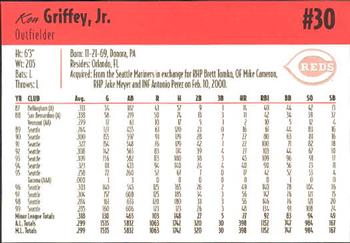 2000 Kahn's Cincinnati Reds #NNO Ken Griffey Jr. Back