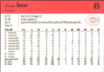2000 Kahn's Cincinnati Reds #NNO Pokey Reese Back