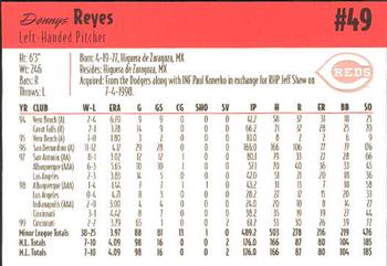 2000 Kahn's Cincinnati Reds #NNO Dennys Reyes Back