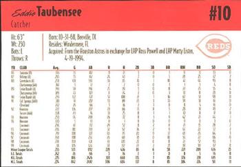 2000 Kahn's Cincinnati Reds #NNO Eddie Taubensee Back