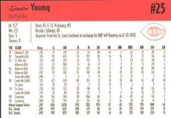 2000 Kahn's Cincinnati Reds #NNO Dmitri Young Back