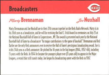 2000 Kahn's Cincinnati Reds #NNO Marty Brennaman / Joe Nuxhall Back