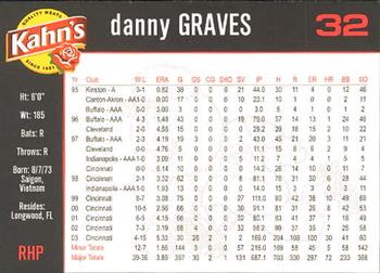 2004 Kahn's Cincinnati Reds #NNO Danny Graves Back