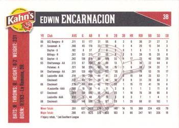 2009 Kahn's Cincinnati Reds #NNO Edwin Encarnacion Back