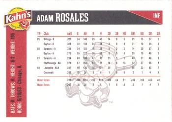 2009 Kahn's Cincinnati Reds #NNO Adam Rosales Back