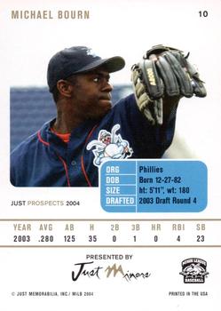 2004 Just Prospects #10 Michael Bourn Back
