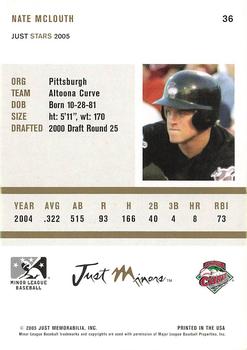 2005 Just Stars #36 Nate McLouth Back