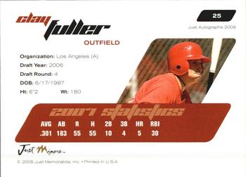 2008 Just Autographs #25 Clay Fuller Back