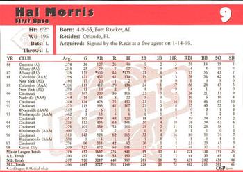 1999 Kahn's Cincinnati Reds #NNO Hal Morris Back