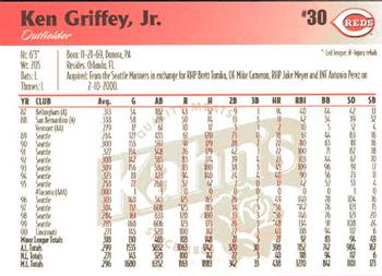 2001 Kahn's Cincinnati Reds #NNO Ken Griffey Jr. Back