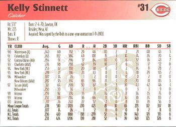 2001 Kahn's Cincinnati Reds #NNO Kelly Stinnett Back