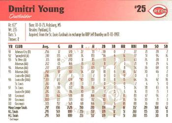 2001 Kahn's Cincinnati Reds #NNO Dmitri Young Back